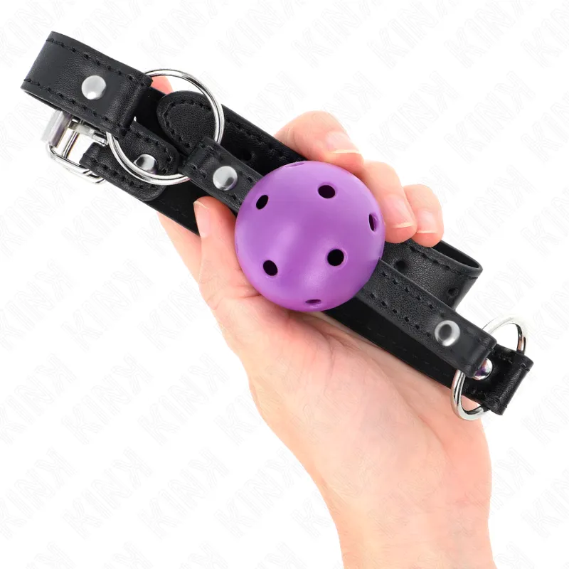 Kink - Hollow Hard Purple Ball 4.5 Cm Gag 63.5 X 2 Cm 3