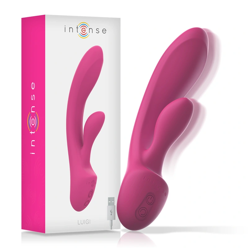 Intense - luigi rabbit vibrator pink liquid silicone