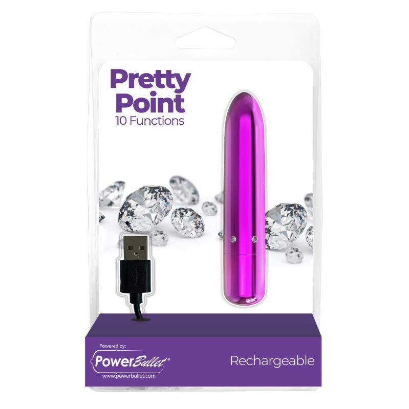 Powerbullet - Pretty Point Vibrator 10 Function Purple 7