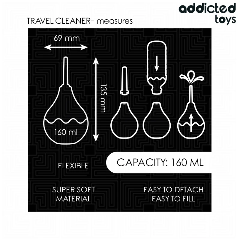 Addicted toys - travel anal cleaner size m 160 ml 4