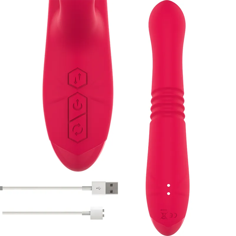 Intense - Dua Multifunction Rechargeable Vibrator Up & Down With Red Tongue
