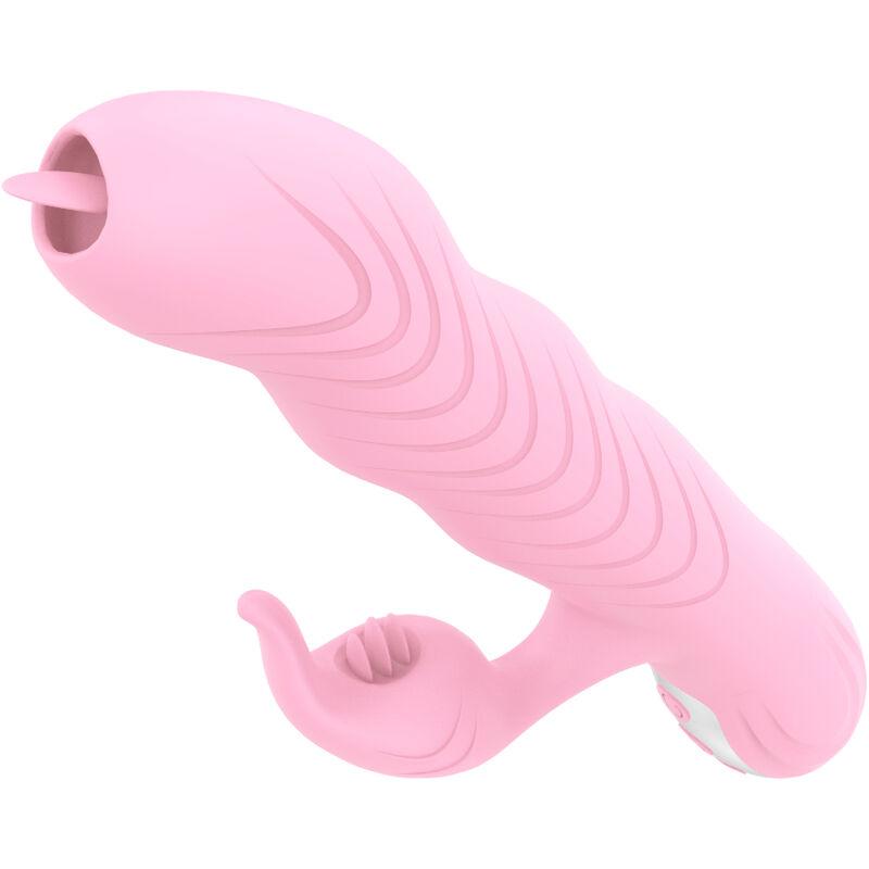 Armony - Marcia Vibrator & Thrusting Double Tongue Heat Effect Pink 1