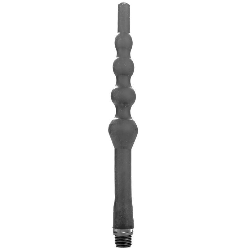 All black - beaded shower anal silicone 27 cm