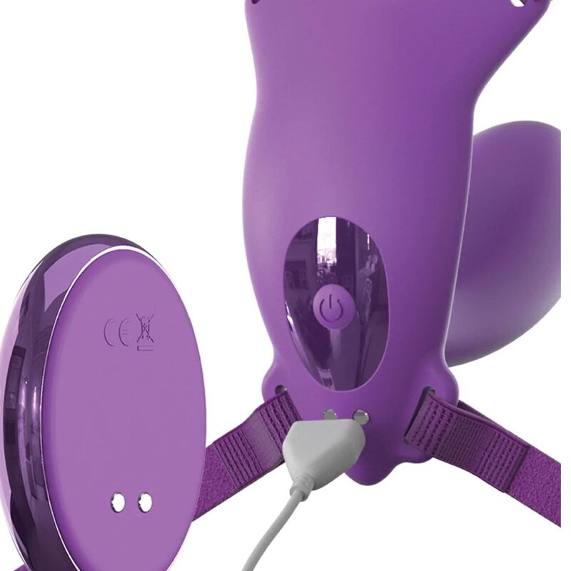 Fantasy for her - butterfly harness g-spot with vibrator, rechargeable & remote control violet 2