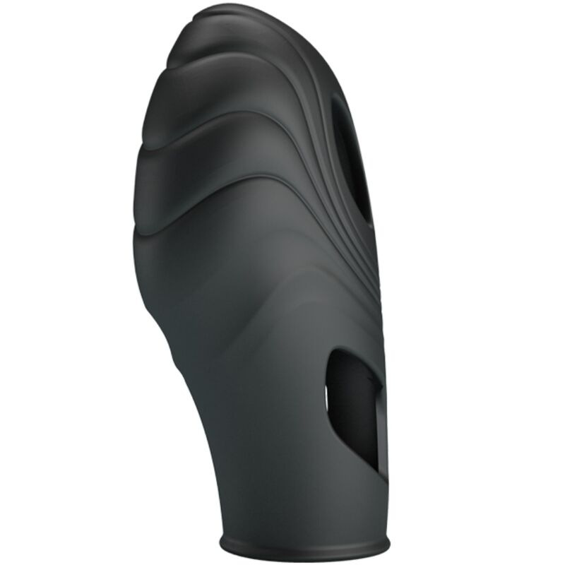 Pretty love - lich silicone finger vibrator black 1