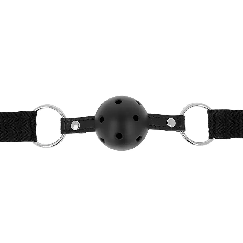 Ohmama Fetish Black Fabric Breathable Ball Gag 1