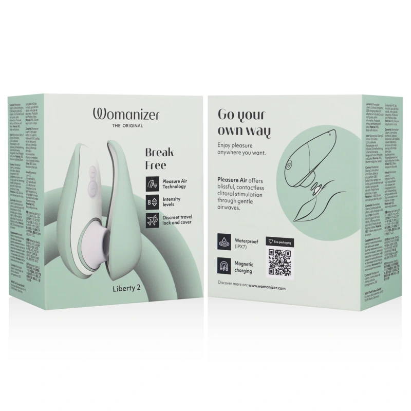 Womanizer - liberty 2 clitoris stimulator & suction light green 6