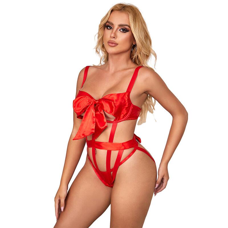 Subblime - 954468 sexy openwork body with bow red s/m 2