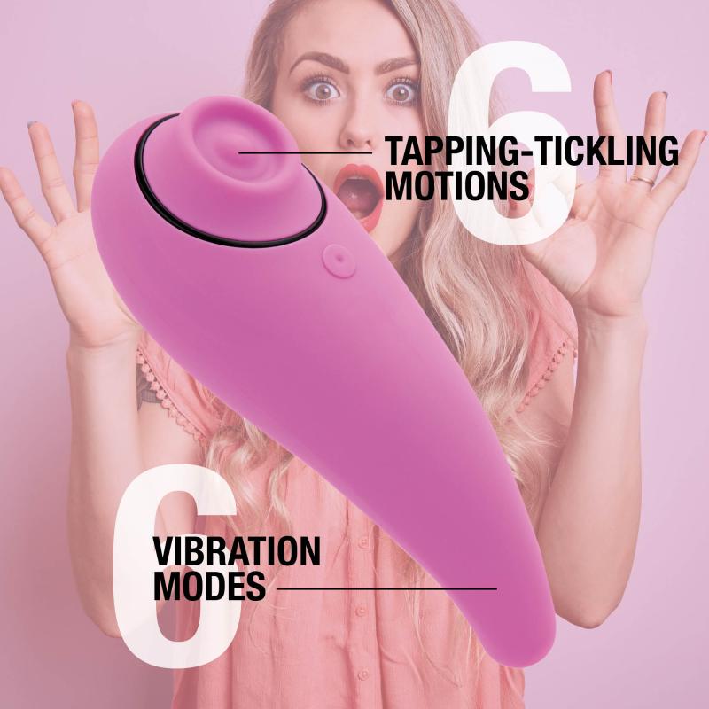Feelztoys - Femmegasm Tapping & Tickling Vibrator Pink 2