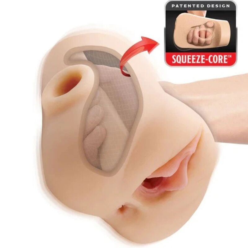 Pdx plus - double pounder vibrating squeeze stroker light 20.5 cm 3