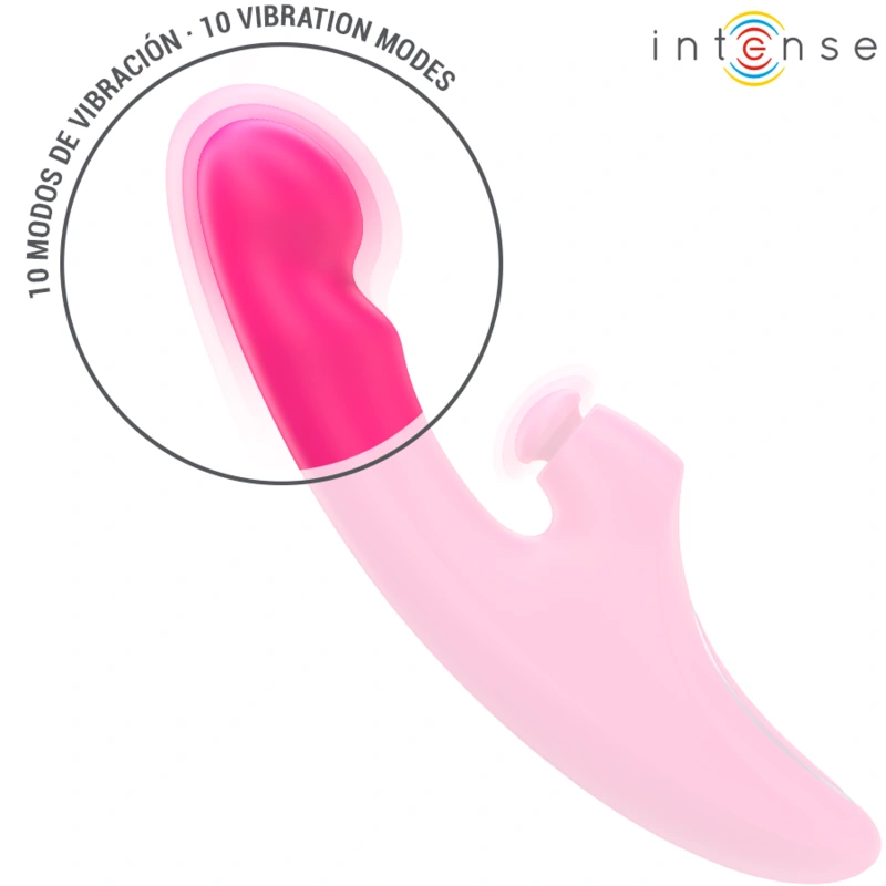 Intense - emi vibrator 13.5 cm multifunction 3 in 1 10 vibrations pink 4