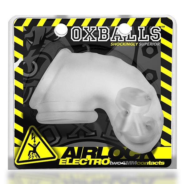 Oxballs - Airlock Electro Air-Lite Vented Chastity Clear Ice