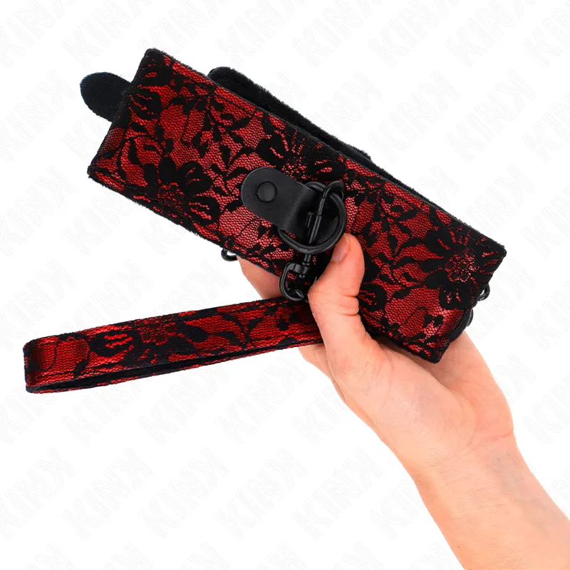 Kink - Lace Necklace With Belt With Real Leather Belt 105 Cm / 44 X 5.5 Cm 2