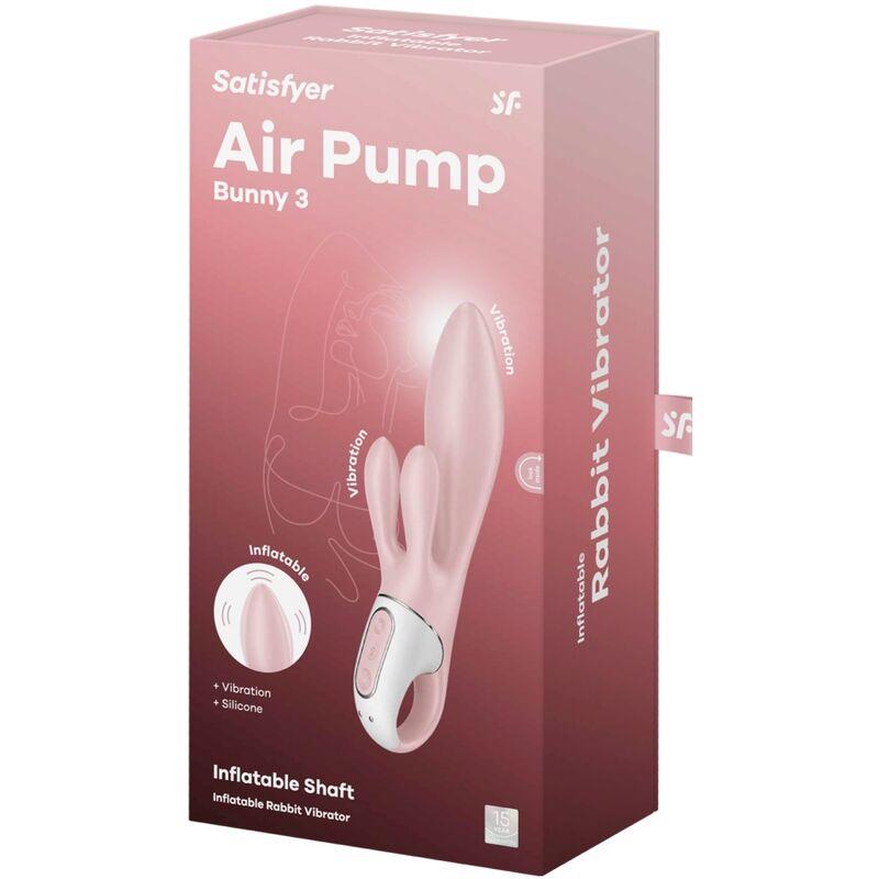 Satisfyer - air pump bunny 3 inflatable rabbit vibrator pink 5