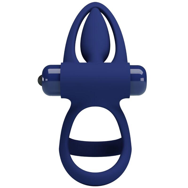 Pretty love - mat double ring with vibration & stimulator blue 3