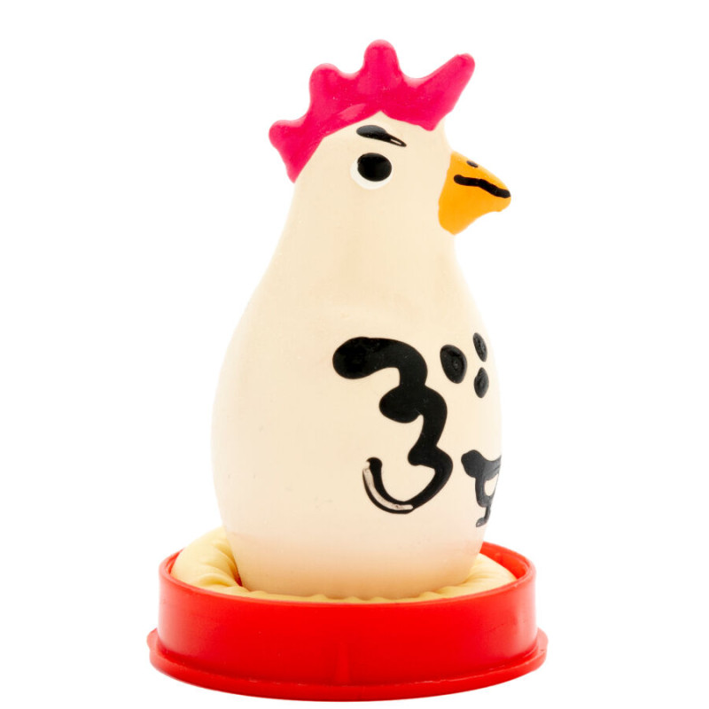 Condomerie - handpainted novelty condoms cocky rooster 1