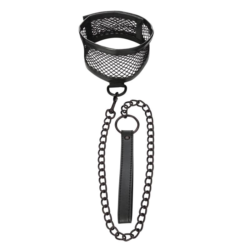 Sportsheets - S&M Fishnet Collar And Leash Black