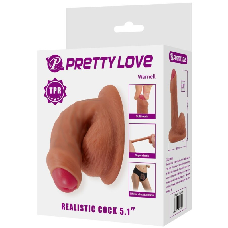 Pretty love - warnell ultra realistic and elastic dildo 9.5 cm mulato 9