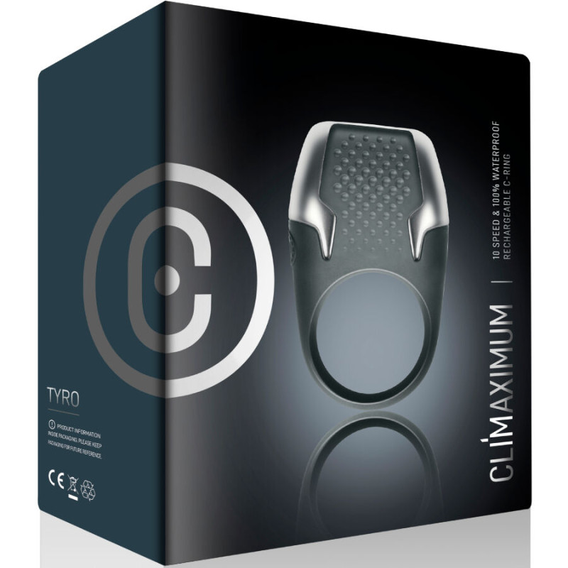 Climaximum - tyro vibrating cock ring with led lights 2