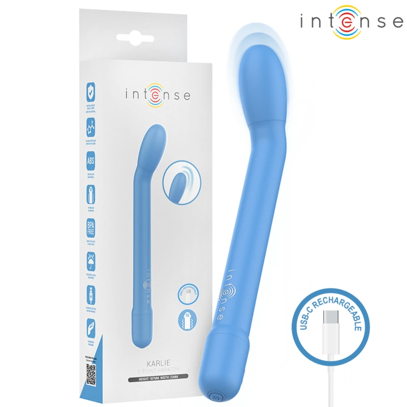Intense - karlie rechargeable g-spot stimulator blue