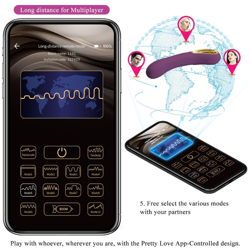 Pretty love - ethan rechargeable vibrator lila 10