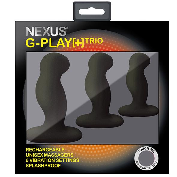 Nexus - G-Play Trio Plus Unisex Vibrator Pack S/M/L Black 8