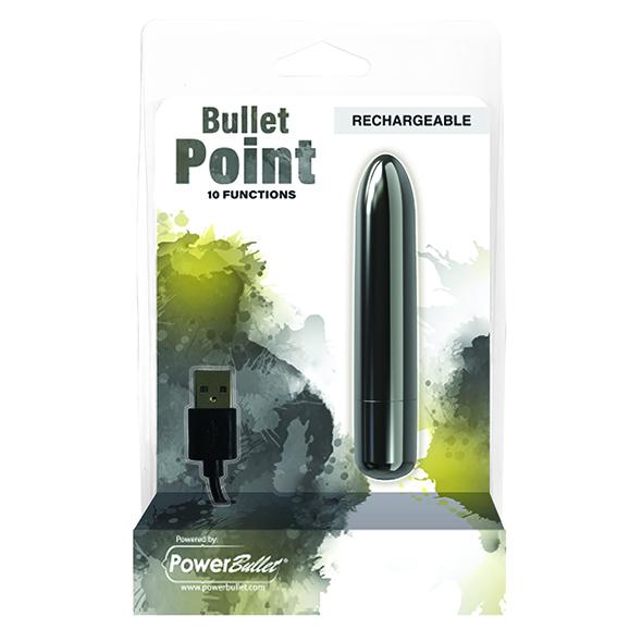 Powerbullet - Bullet Point 4 Inch 10 Functions Black
