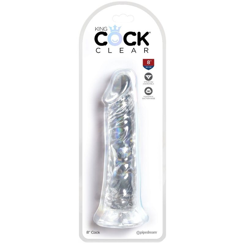 King cock - clear realistic penis 19.7 cm transparent 3