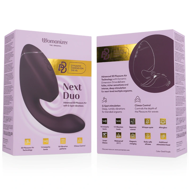 Womanizer - duo next dual clitoral & g-spot stimulator dark purple 6