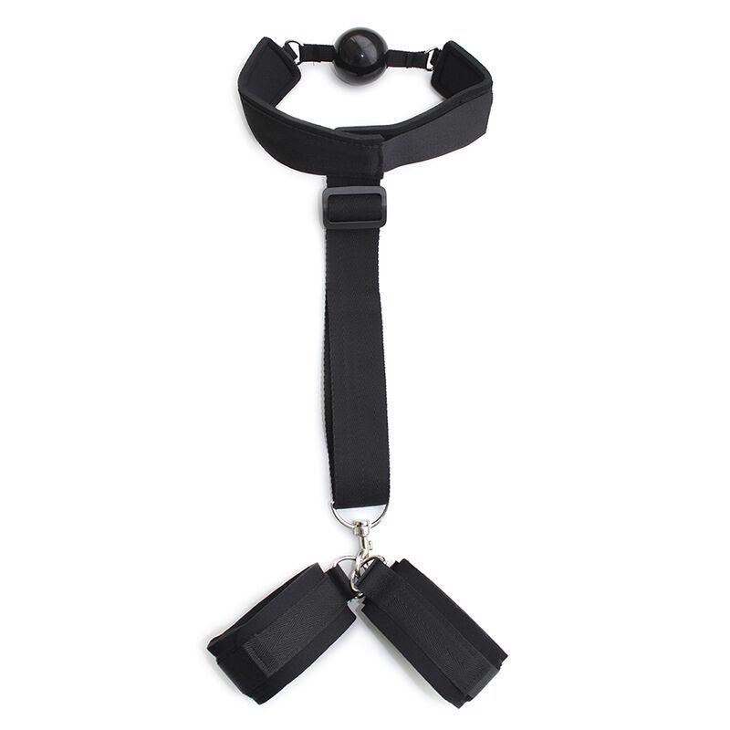 Ohmama Fetish Neoprene Gag With Hand Cuffs 1