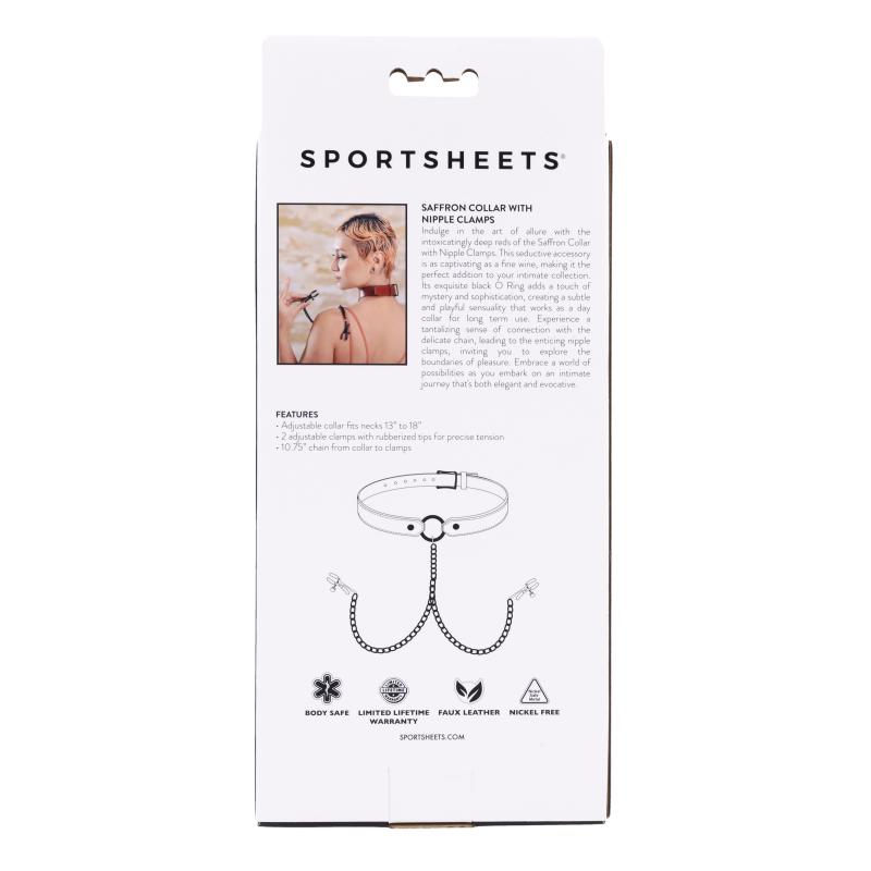 Sportsheets - Saffron Collar With Nipple Clamps 2