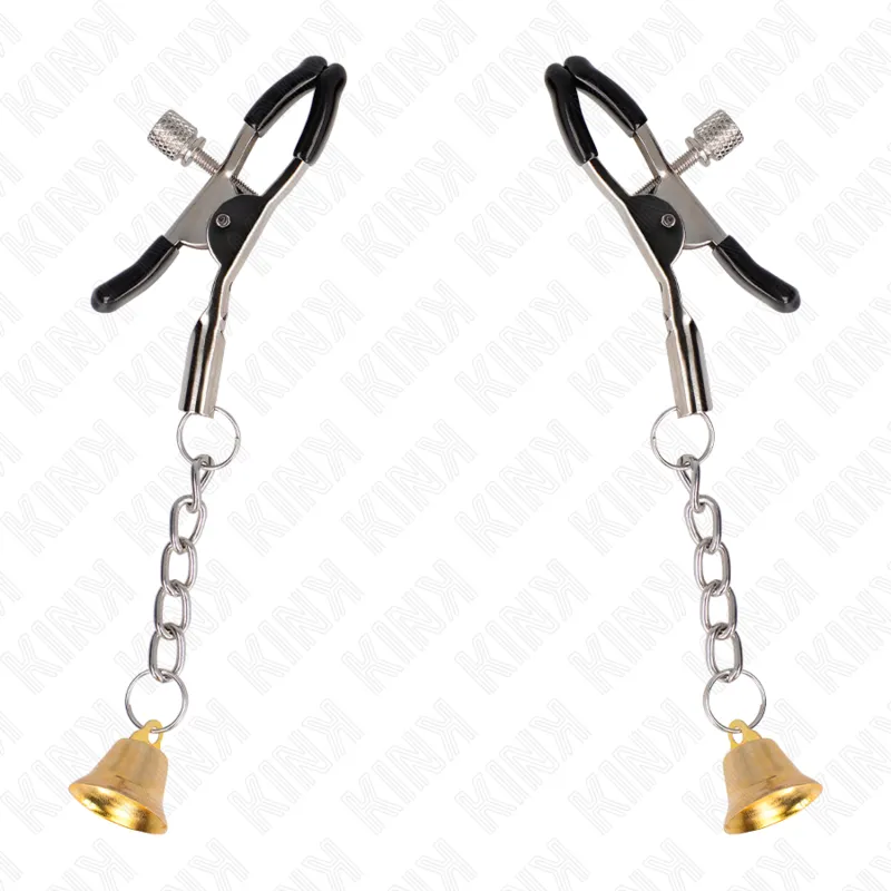 Kink - Gold Bell Pendant Nipple Clamps 6 Cm