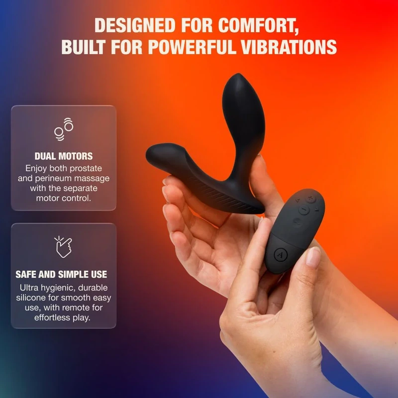 Arcwave - perk vibrating prostate massager with dual motor and remote control black 6