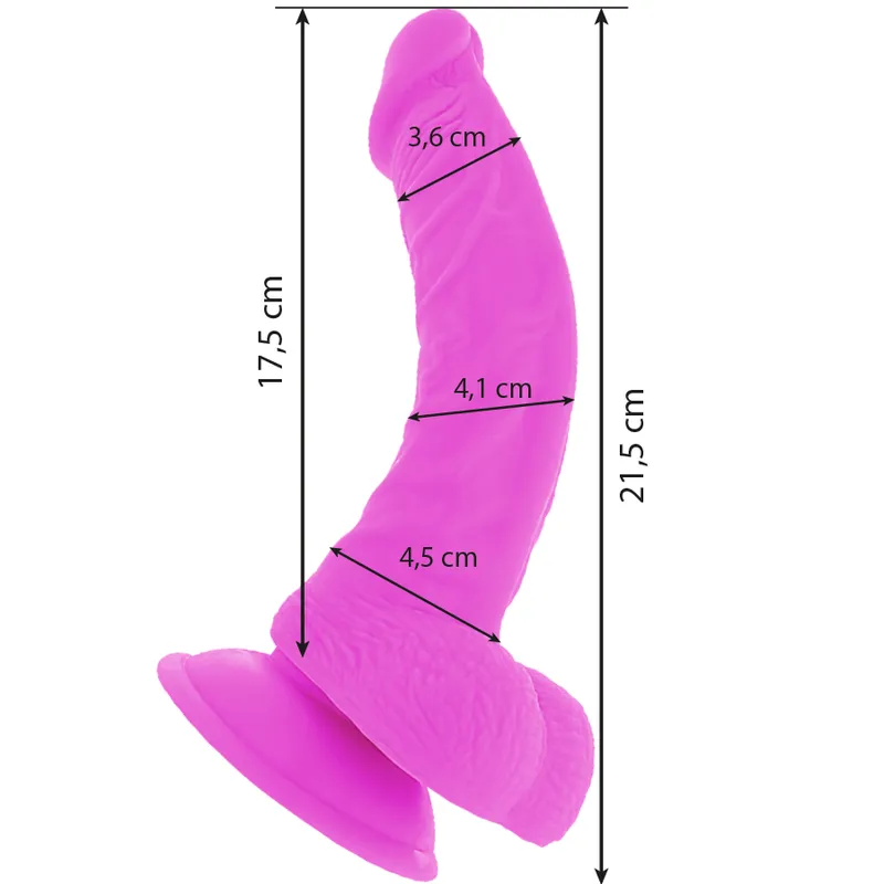Diversia Flexible Vibrating Dildo 21.5 Cm - Purple