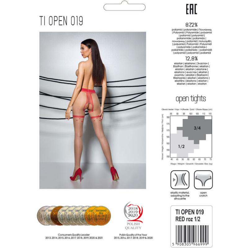 Passion - Tiopen 019 Stocking Red 1/2 (20 Den) 4