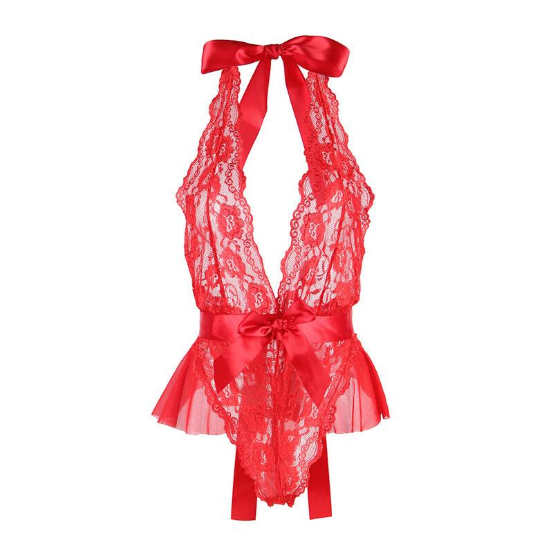 Subblime - 953973 sexy body with ruffles + belt red s/m