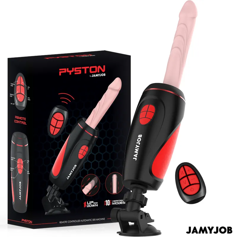 Jamyjob - pyston base automatic masturbator with remote control dildo