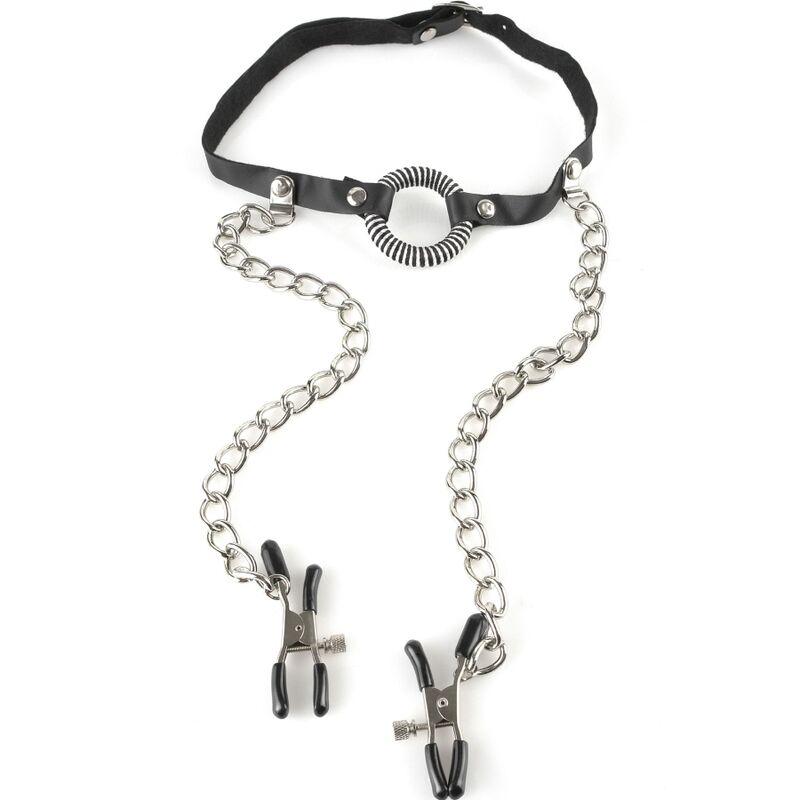 Fetish Fantasy Series - Gag With Nipple Clamps - Svorky Na Bradavky S Náhubkom