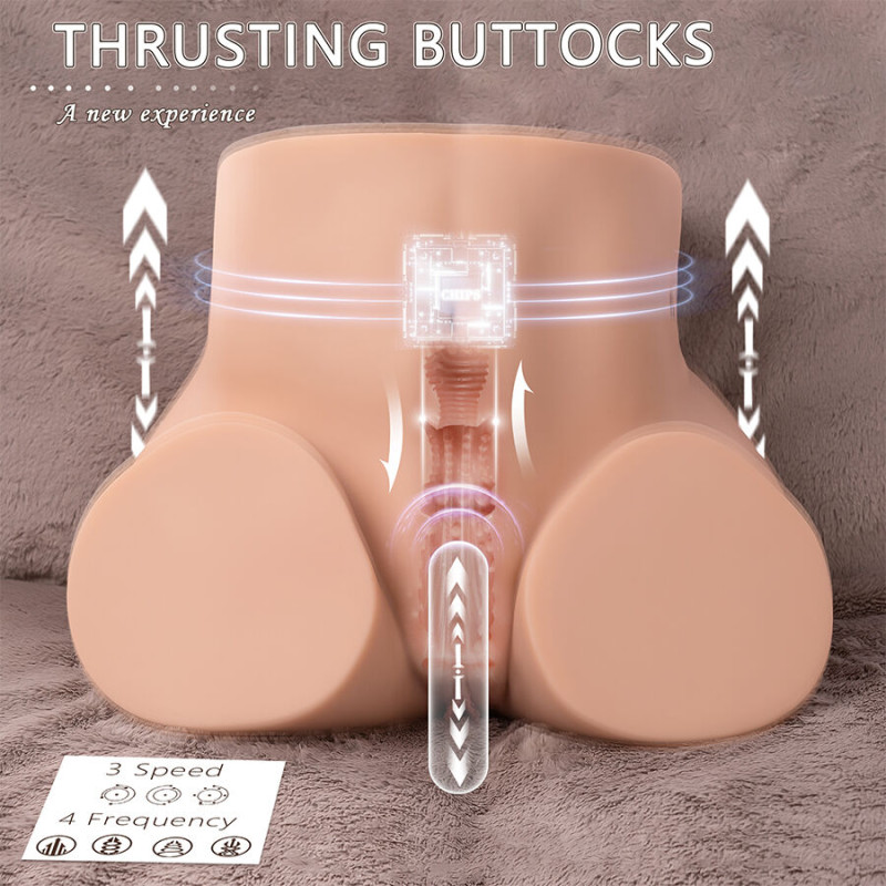 Xise - ethel thrusting realistic vagina masturbator with multi-position vibration 17