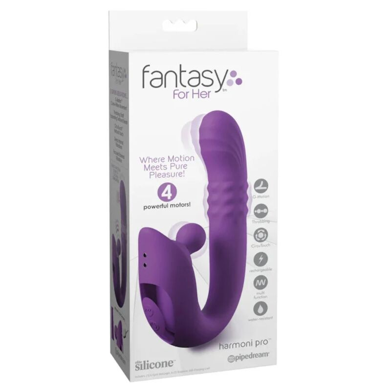Fantasy for her - harmoni pro purple g-spot & clitoral rabbit vibrator 7