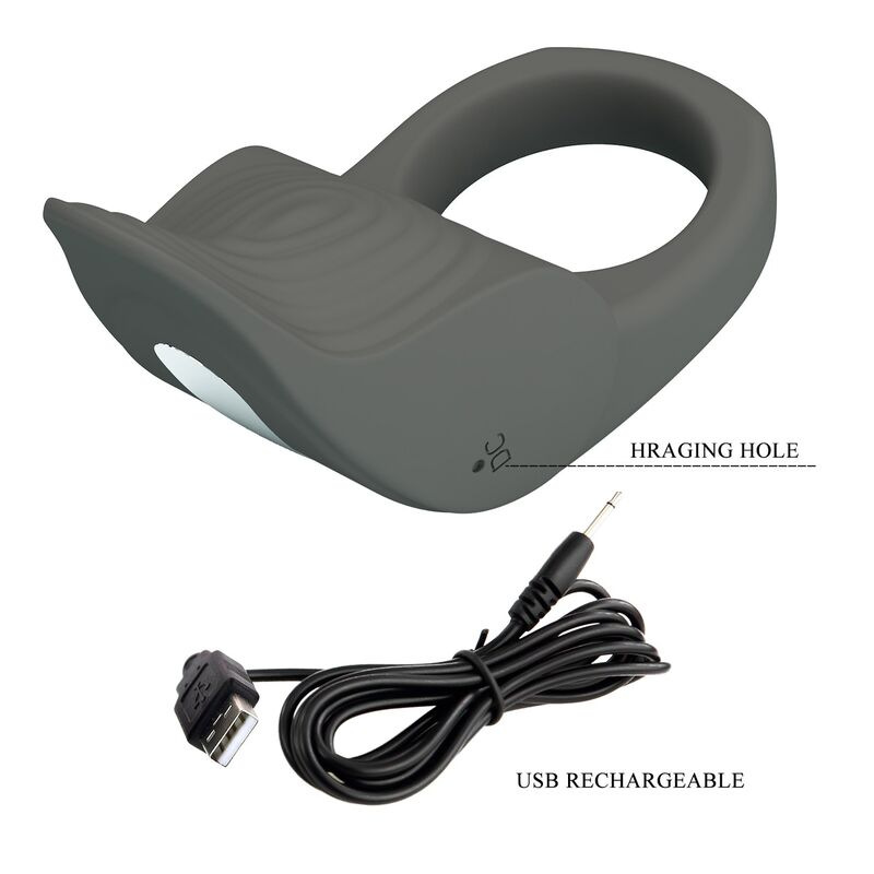 Pretty love - rechargeable flexible silicone vibrating ring 7