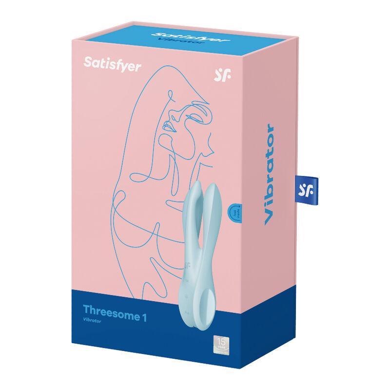 Satisfyer Threesome 1 Vibrator - Blue 4