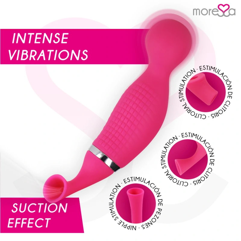 Moressa - kirk duo suction + multi-performance massager premium silicone rechargeable 2