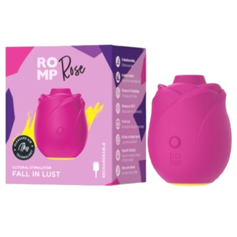 Romp - rose pink-shaped clitoral suction tool 8