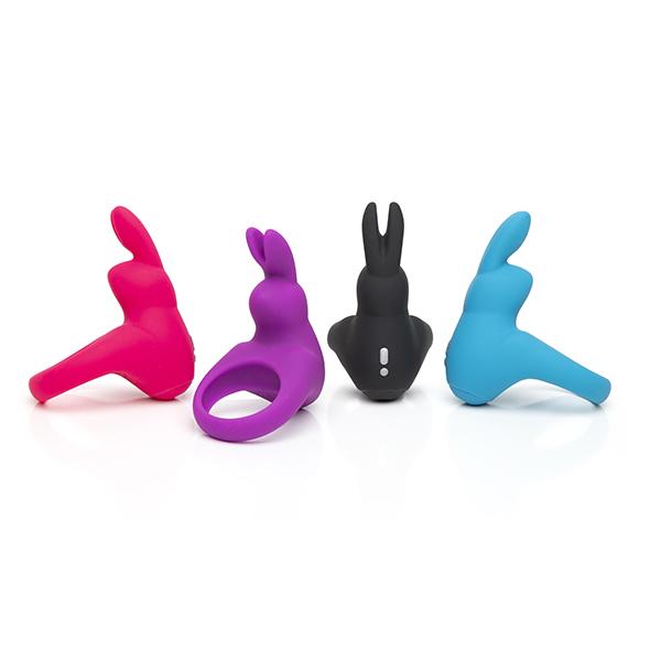 Happy Rabbit - Rechargeable Vibrating Rabbit Cock Ring Blue 10
