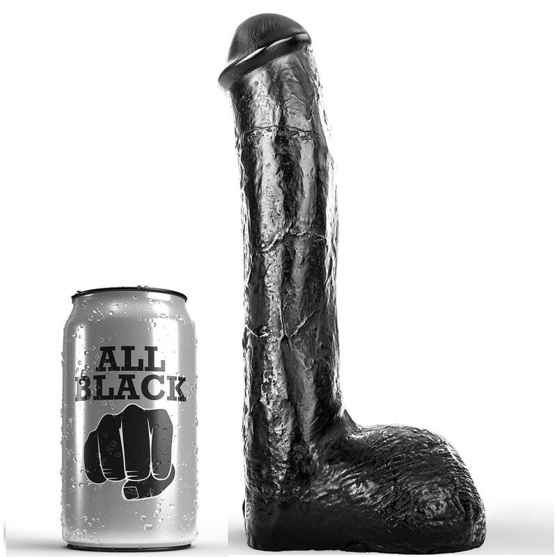 All black - pene realistic anal 23 cm