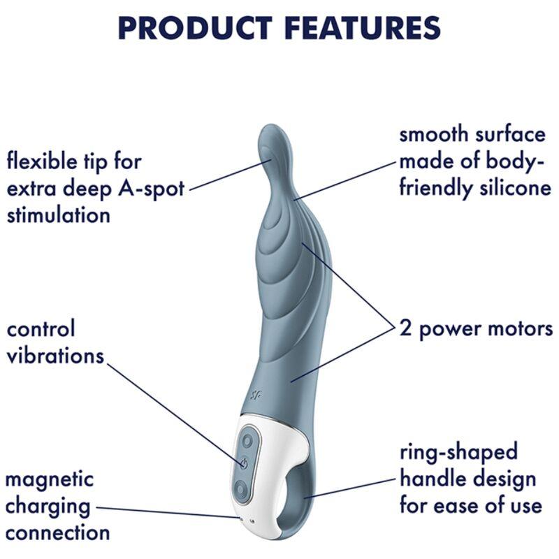Satisfyer A-Mazing 2 A-Spot Vibrator - Grey 3