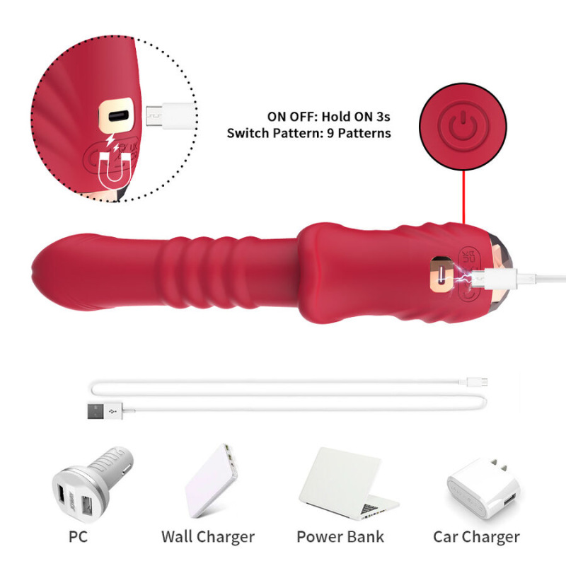 Armony - point a stimulating vibrator dildo red 6