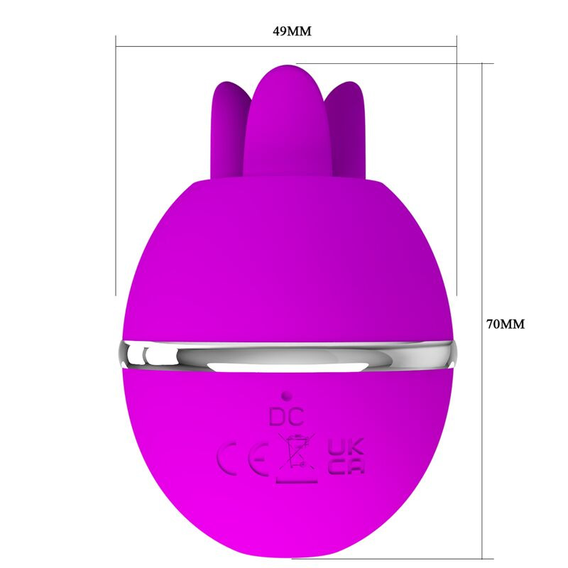 Pretty love - gemini ball purple round silicone vibrator 7
