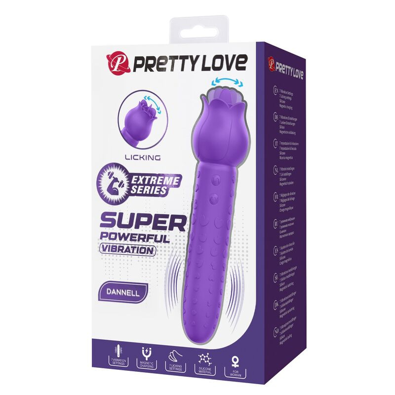 Pretty love - dannell rechargeable oral and clitoral stimulator vibrator purple 1